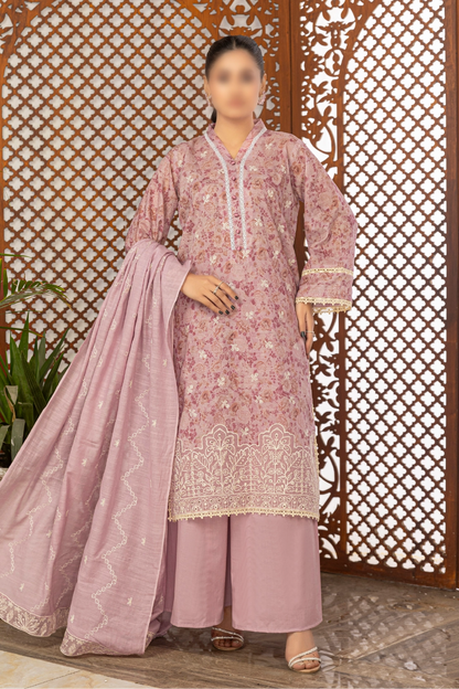 3 Piece - Embroidered Lawn - Aleen 109