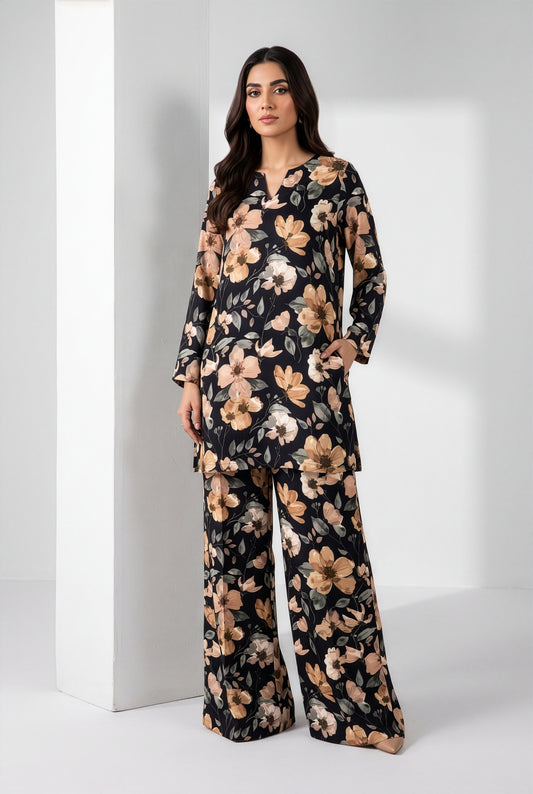 2 Piece - Digitally Printed Linen - D101