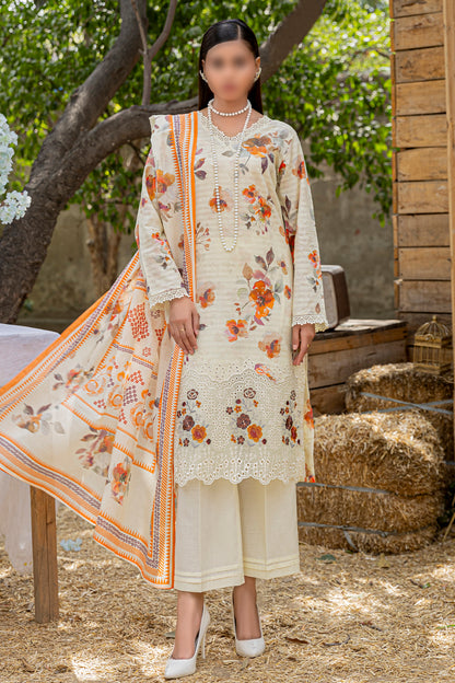 3 Piece - Embroidered Lawn  - Bloom 502