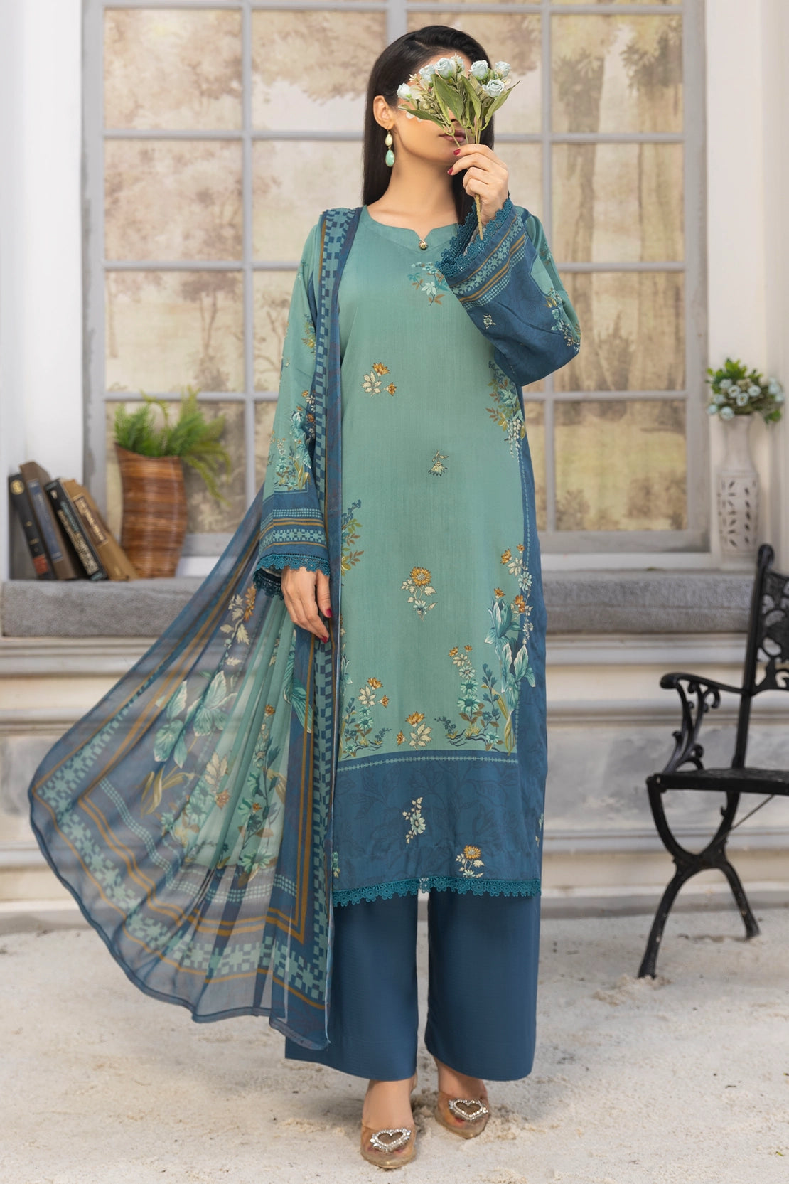 3 Piece - Digitally Printed Viscose - WD501