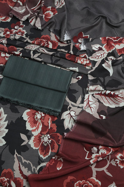 3 Piece - Digitally Printed Doriya Viscose - WD311