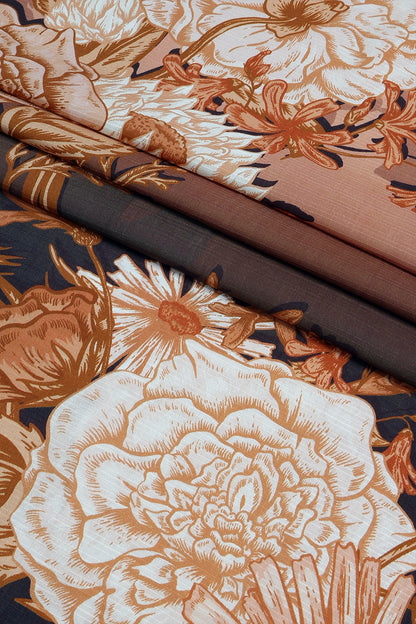3 Piece - Digitally Printed Doriya Viscose - WD312
