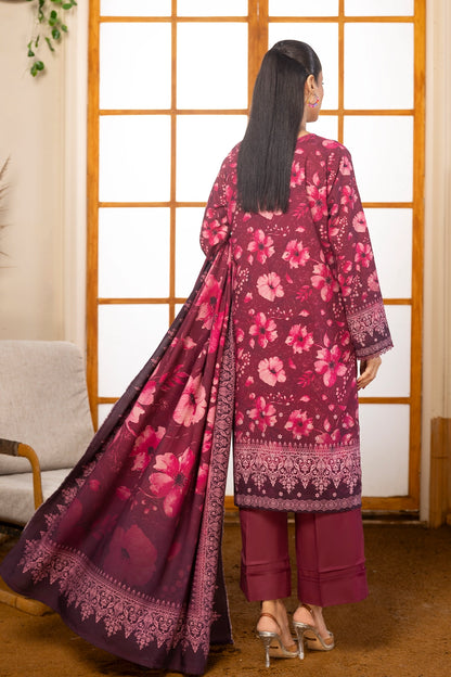 3 Piece - Digitally Printed Linen Slub - WD402