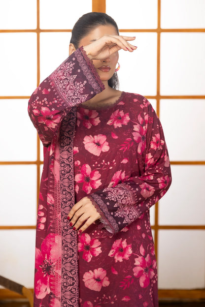 3 Piece - Digitally Printed Linen Slub - WD402