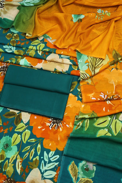 3 Piece - Digitally Printed Doriya Viscose - WD303