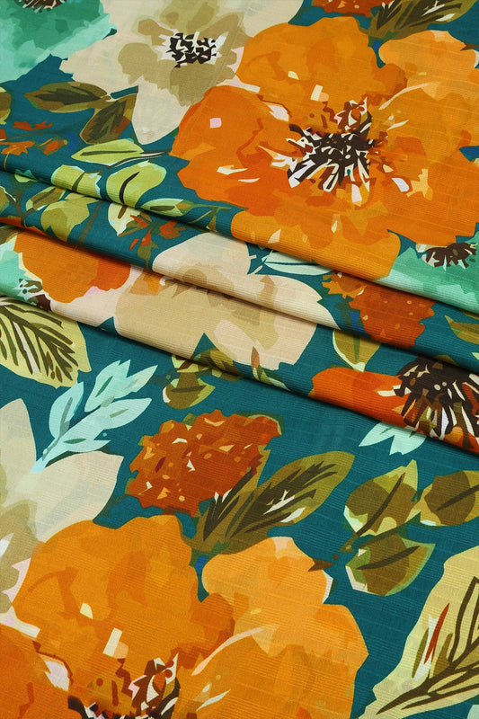 3 Piece - Digitally Printed Doriya Viscose - WD303