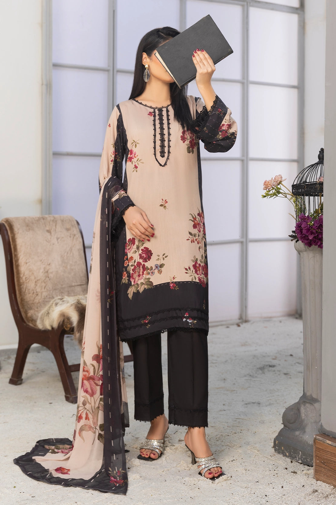 3 Piece - Digitally Printed Viscose - WD505