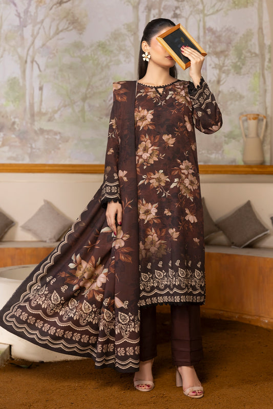 3 Piece - Digitally Printed Linen Slub - WD405