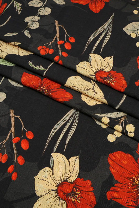 3 Piece - Digitally Printed Doriya Viscose - WD305