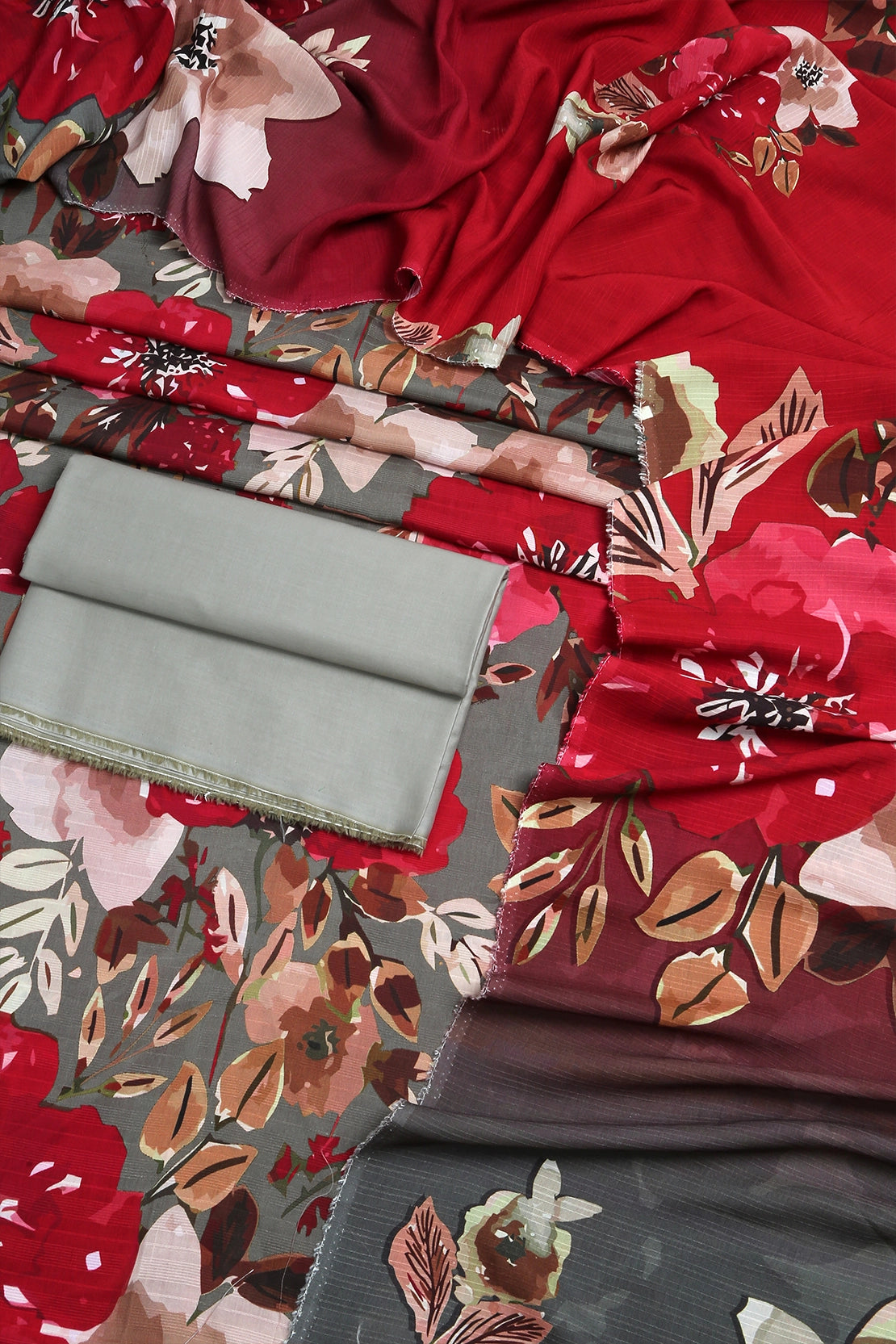 3 Piece - Digitally Printed Doriya Viscose - WD306