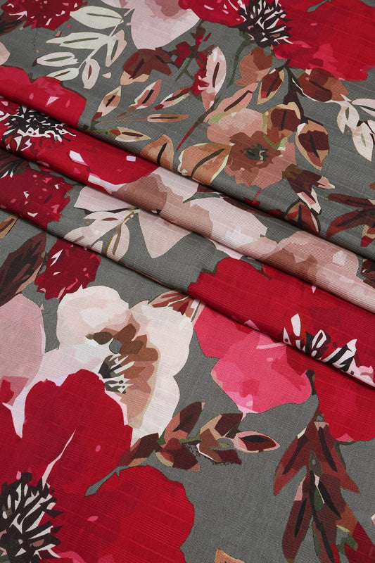 3 Piece - Digitally Printed Doriya Viscose - WD306