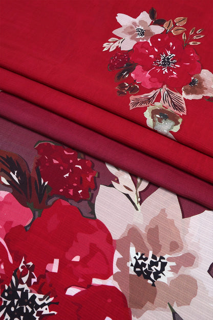 3 Piece - Digitally Printed Doriya Viscose - WD306