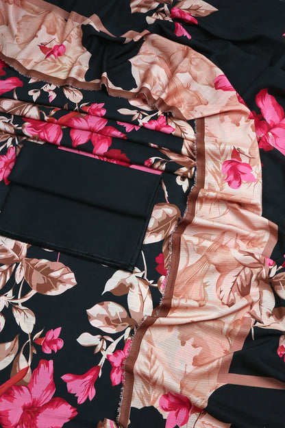 3 Piece - Digitally Printed Doriya Viscose - WD307