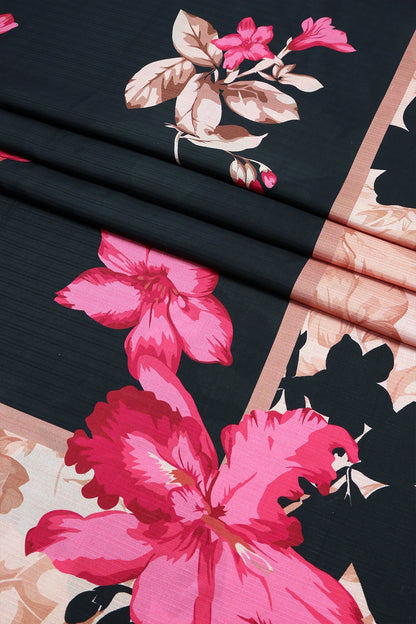 3 Piece - Digitally Printed Doriya Viscose - WD307