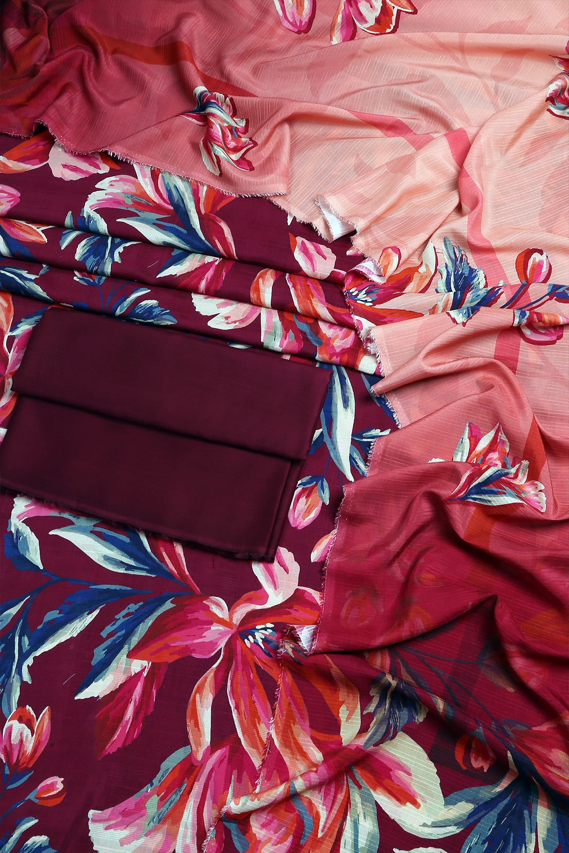 3 Piece - Digitally Printed Doriya Viscose - WD308