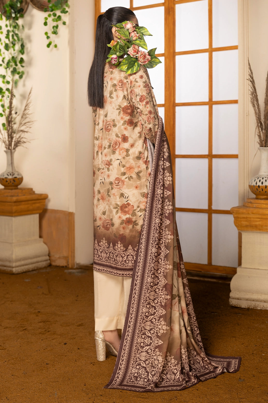 3 Piece - Digitally Printed Linen Slub - WD408