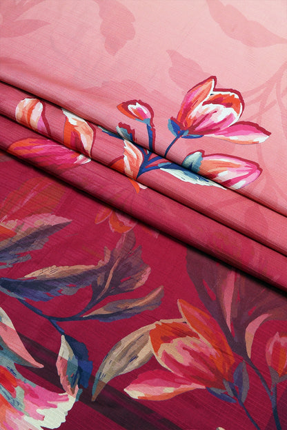 3 Piece - Digitally Printed Doriya Viscose - WD308