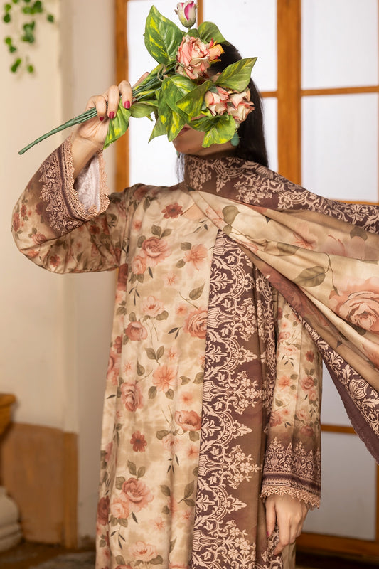 3 Piece - Digitally Printed Linen Slub - WD408