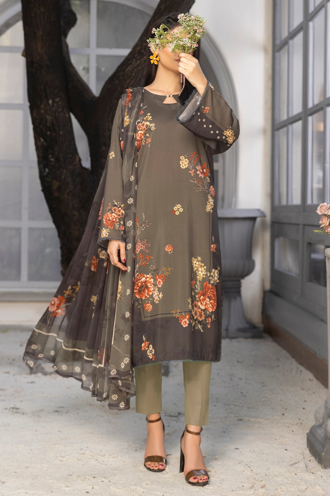 3 Piece - Digitally Printed Viscose - WD509