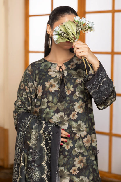 3 Piece - Digitally Printed Linen Slub - WD409