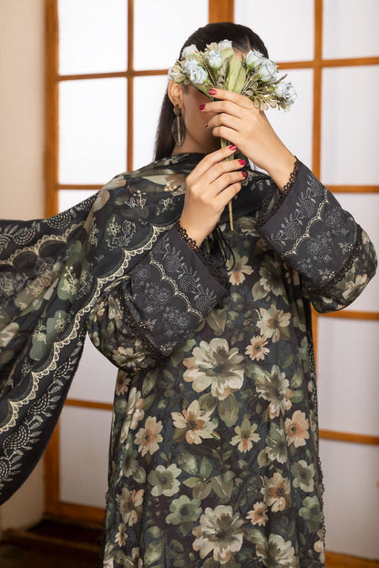 3 Piece - Digitally Printed Linen Slub - WD409