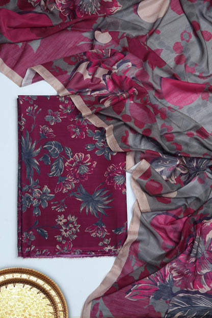 3 Piece - Digitally Printed Viscose - WD1005