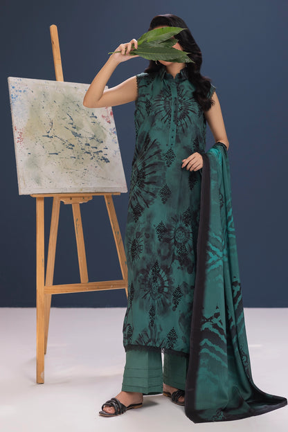 3 Piece - Embroidered Viscose - WD1102