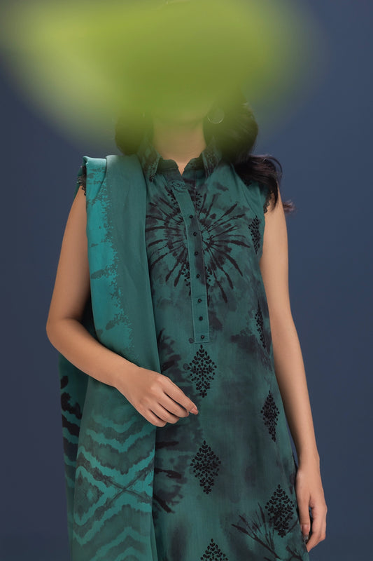 3 Piece - Embroidered Viscose - WD1102