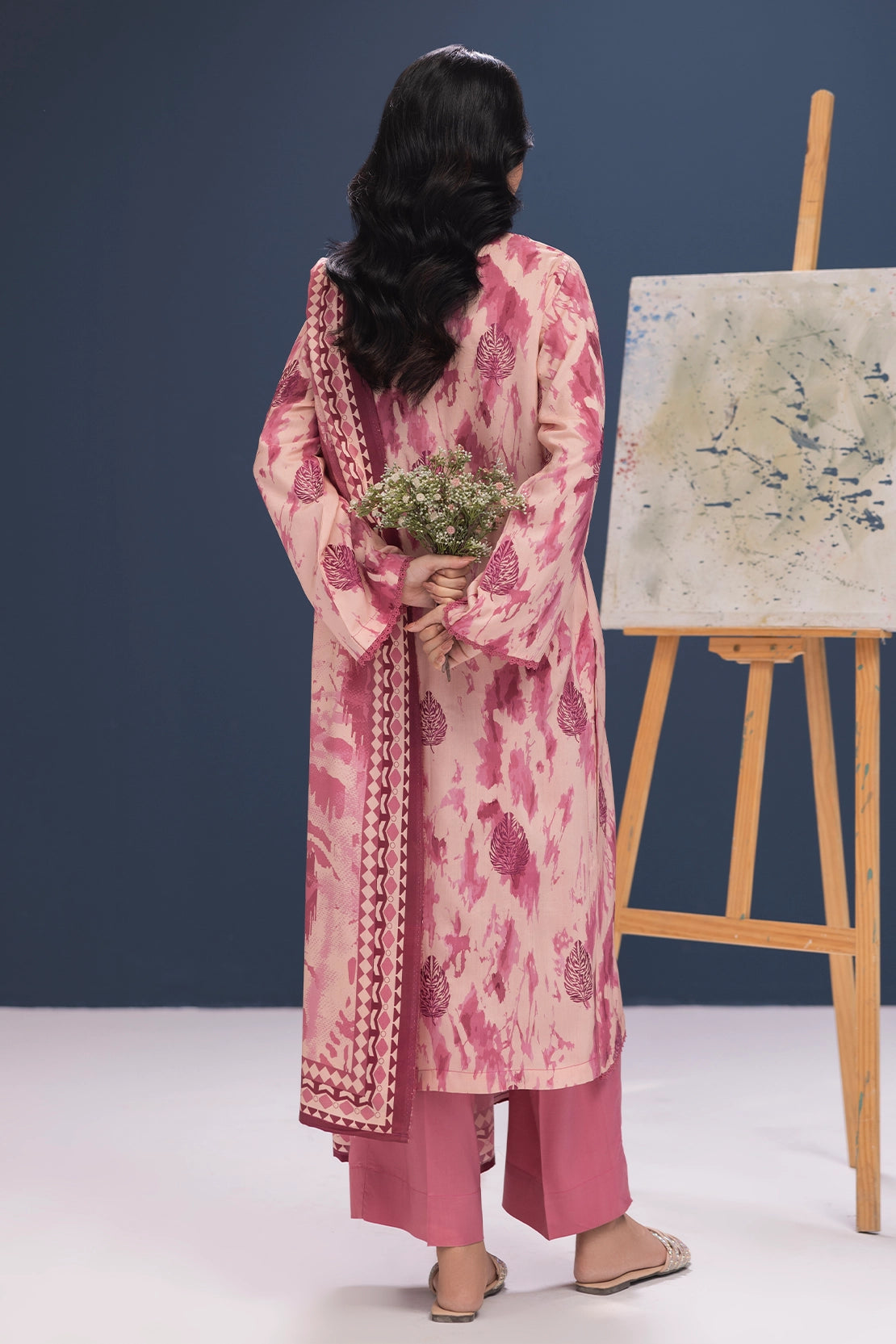 3 Piece - Embroidered Viscose - WD1103