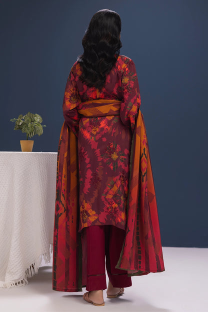 3 Piece - Embroidered Viscose - WD1104