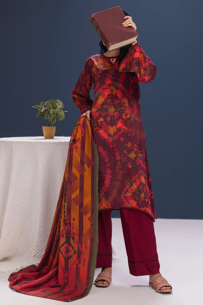 3 Piece - Embroidered Viscose - WD1104