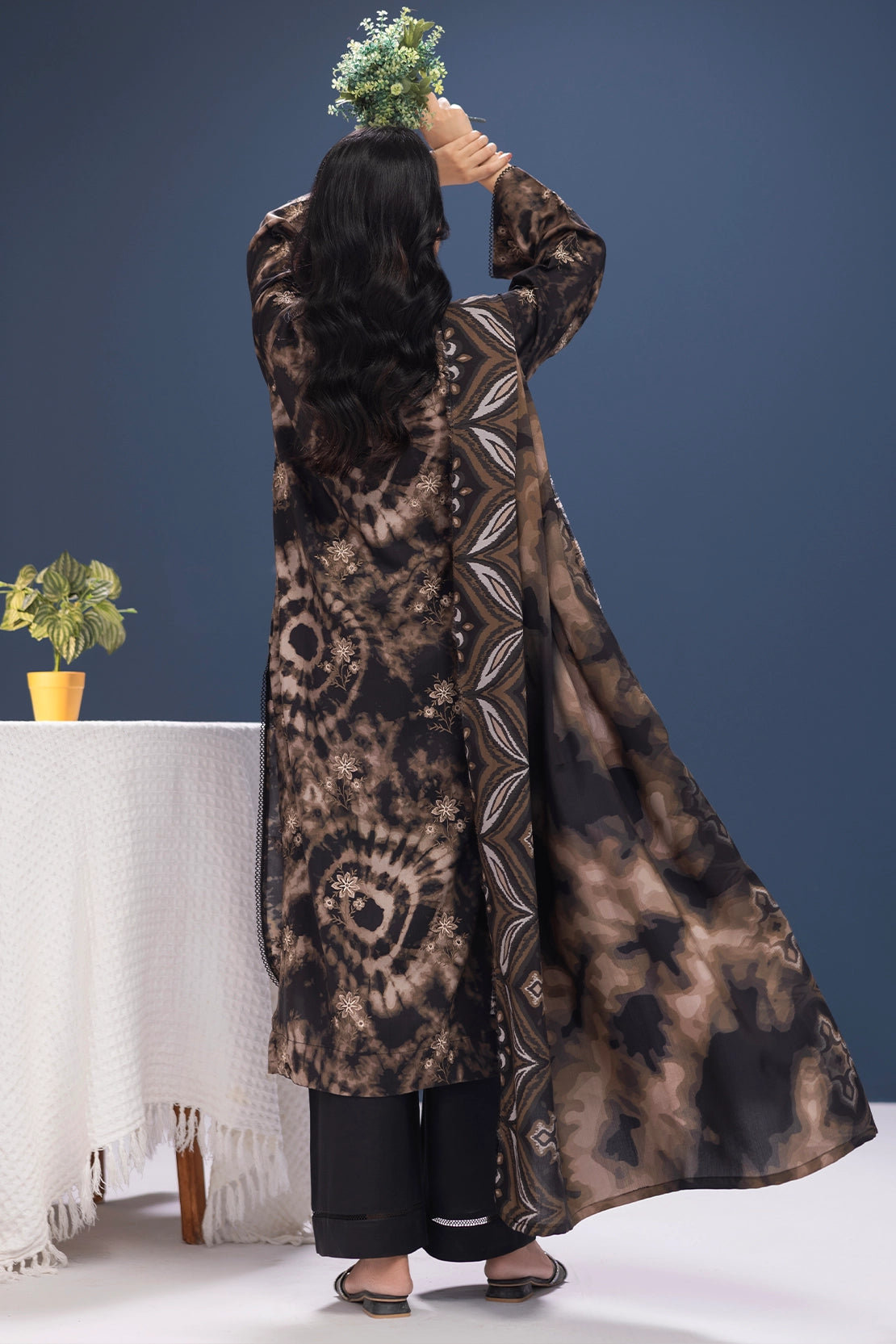 3 Piece - Embroidered Viscose - WD1105