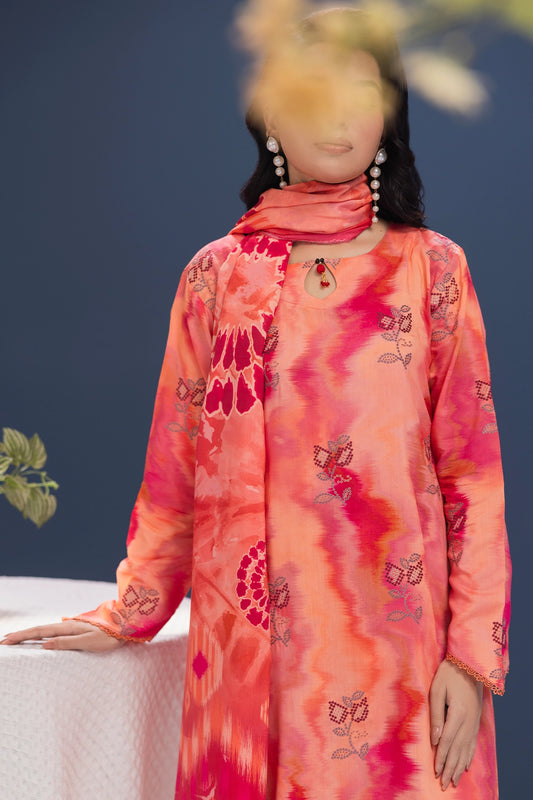 3 Piece - Embroidered Viscose - WD1106