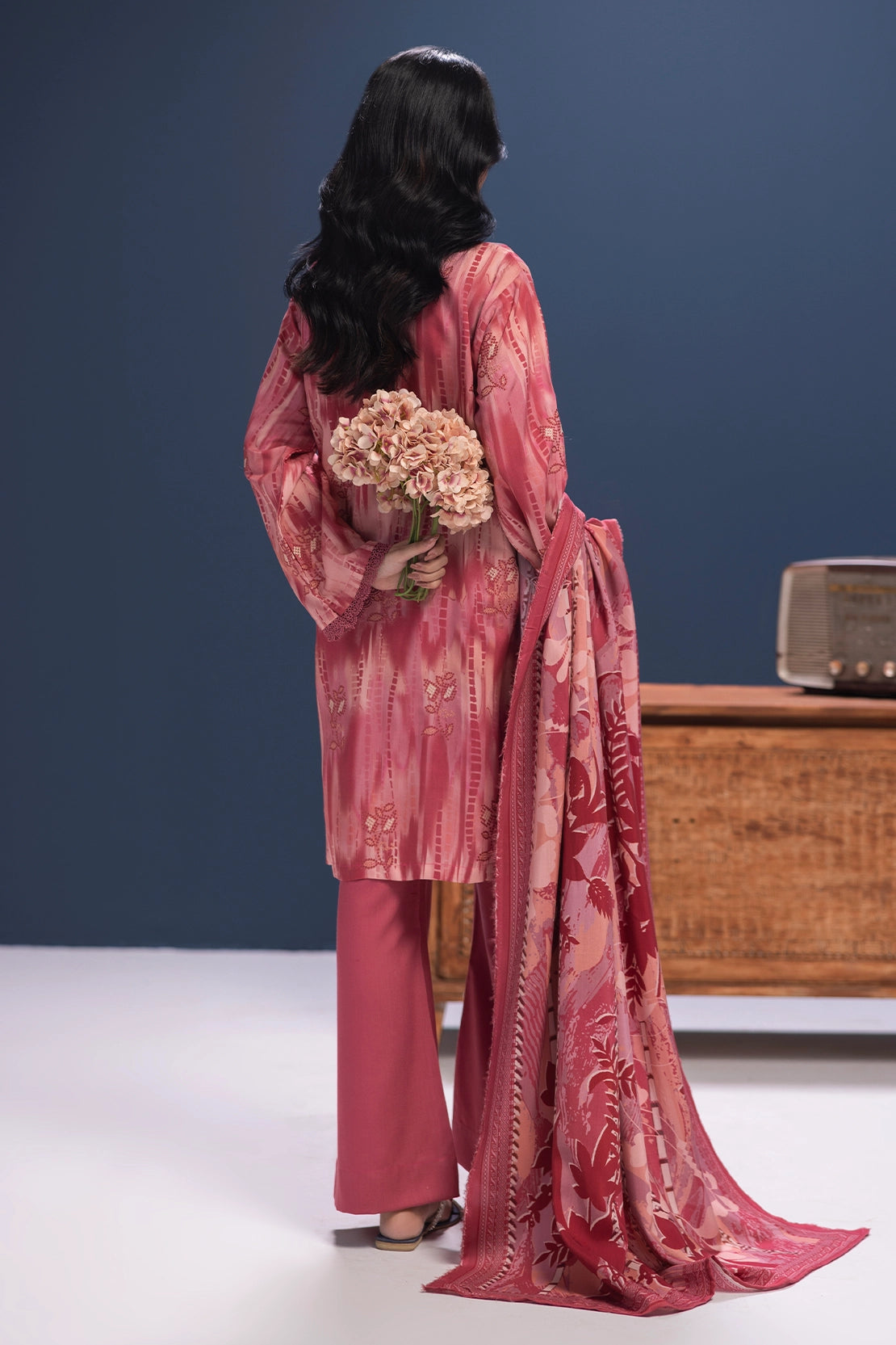 3 Piece - Embroidered Viscose - WD1107
