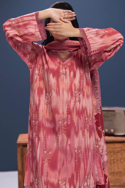 3 Piece - Embroidered Viscose - WD1107
