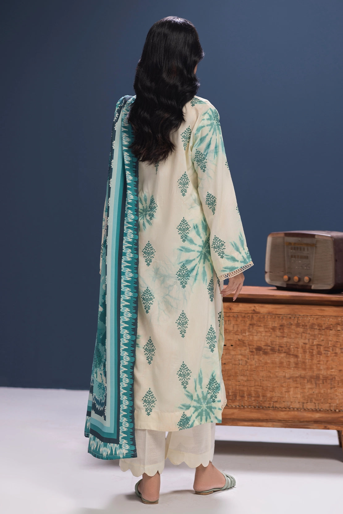 3 Piece - Embroidered Viscose - WD1108