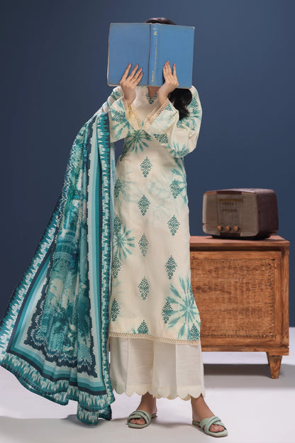 3 Piece - Embroidered Viscose - WD1108