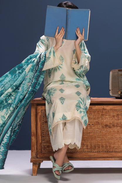 3 Piece - Embroidered Viscose - WD1108