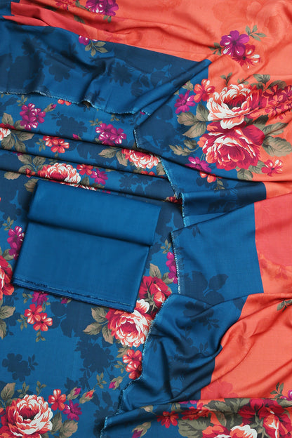 3 Piece - Digitally Printed Linen Slub - WD1201