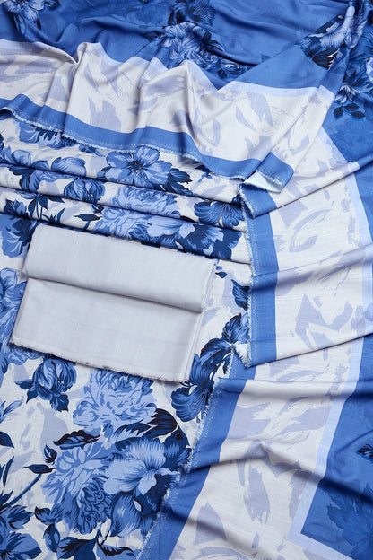 3 Piece - Digitally Printed Linen Slub - WD1202