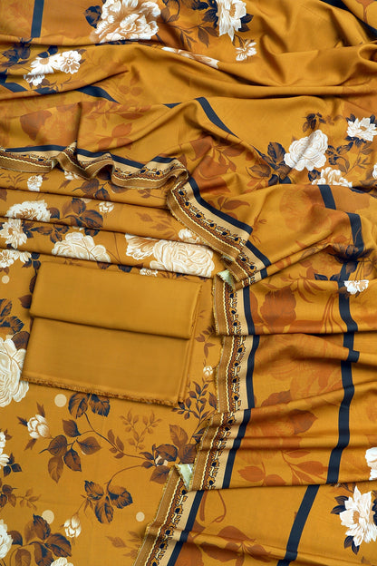 3 Piece - Digitally Printed Linen Slub - WD1205