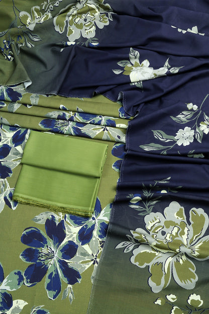 3 Piece - Digitally Printed Linen Slub - WD1207