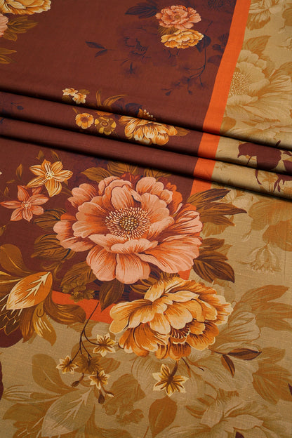 3 Piece - Digitally Printed Linen Slub - WD1208
