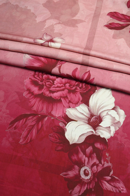 3 Piece - Embroidered Doriya Linen - WD1614