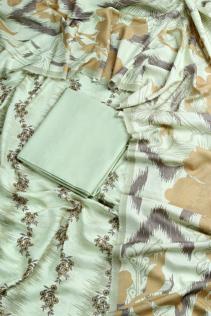 3 Piece - Digitally Printed Silk Karandi - WD1701