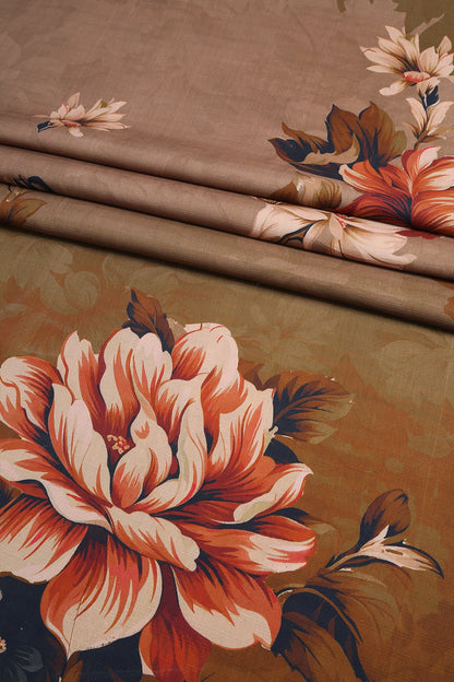 3 Piece - Embroidered Doriya Linen - WD1610