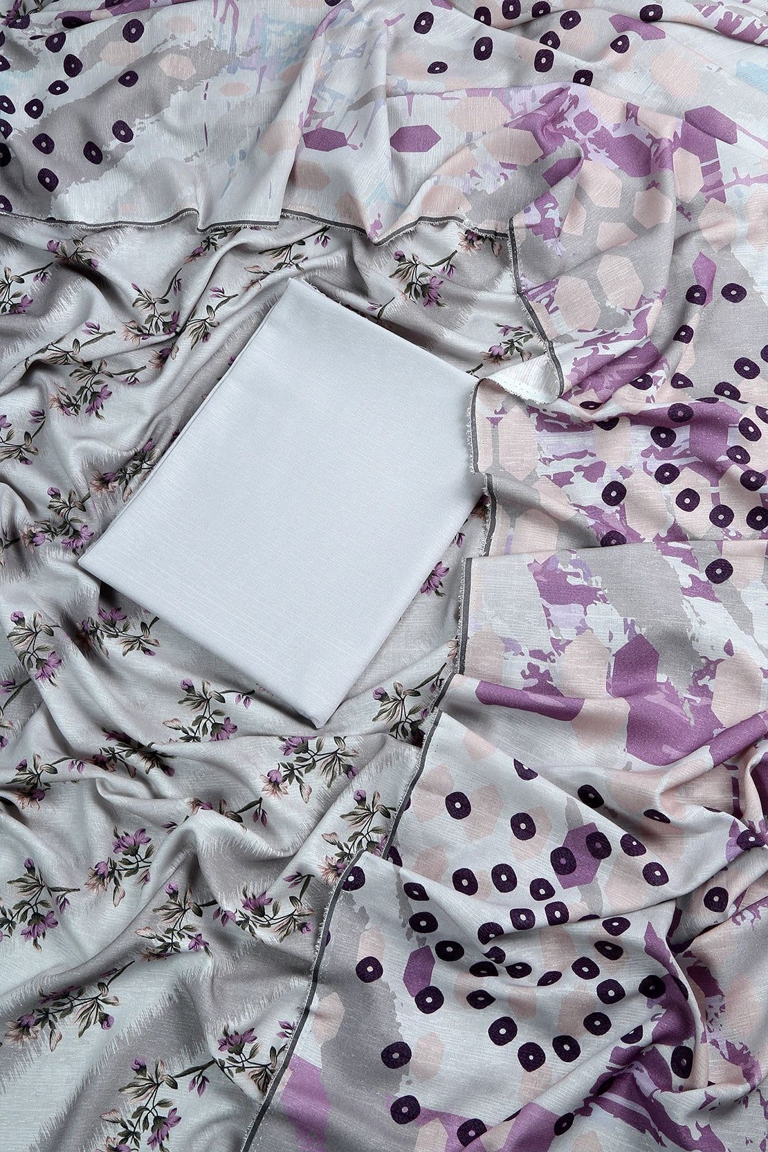 3 Piece - Digitally Printed Silk Karandi - WD1703