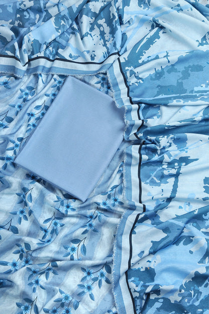 3 Piece - Digitally Printed Silk Karandi - WD1705