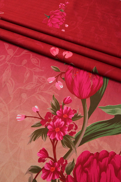 3 Piece - Embroidered Doriya Linen - WD1606