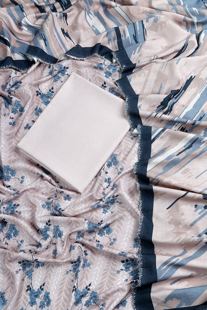 3 Piece - Digitally Printed Silk Karandi - WD1706